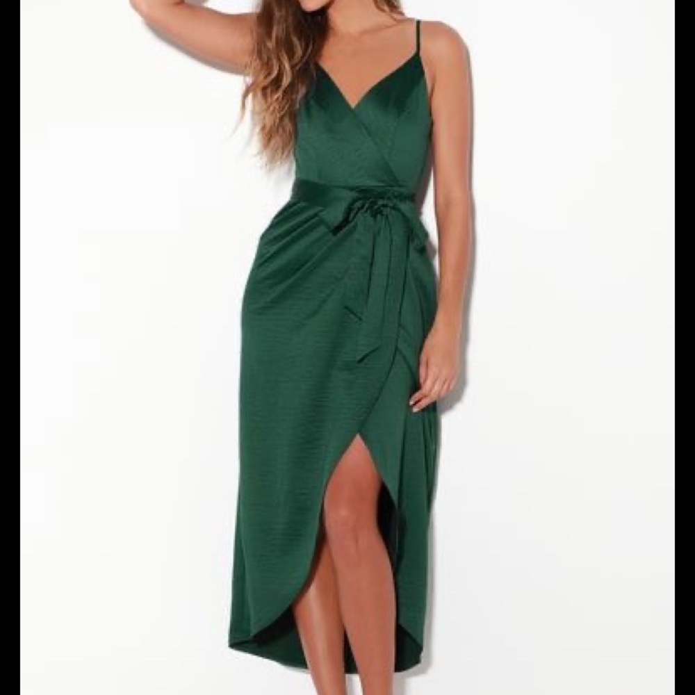 Lulus Green Midi Dress